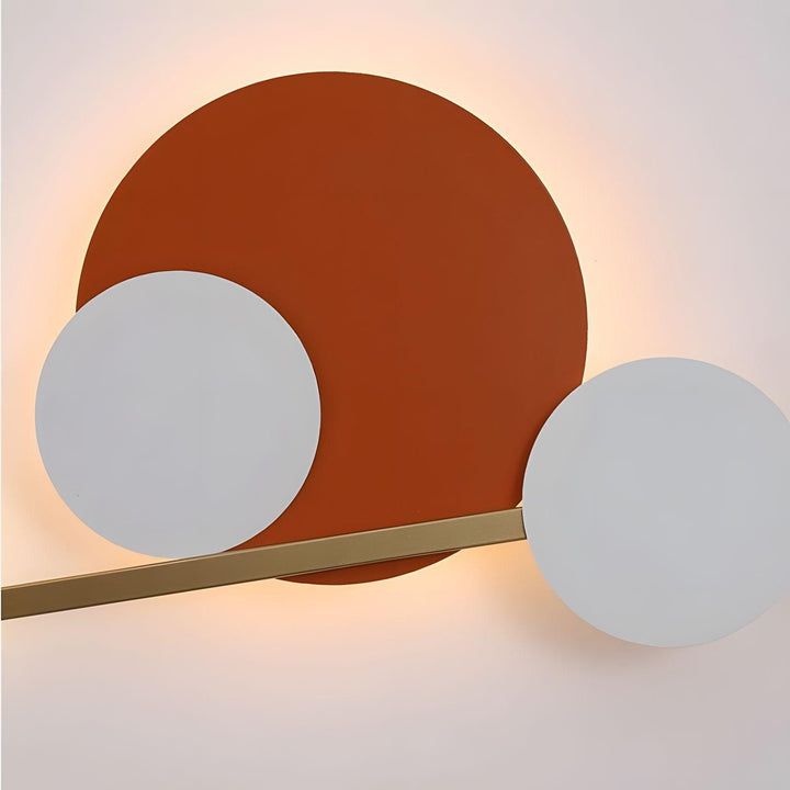 Modern 4 Circle LED wall light, perfect for accent wall lighting and bedroom sconces with a stylish design.