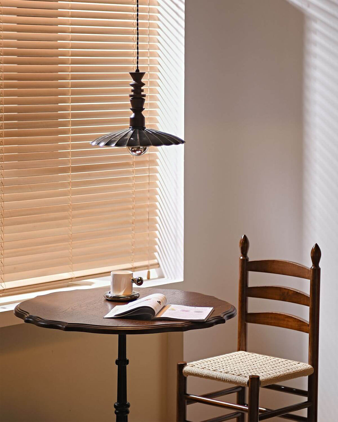 Aerial Ballet Chandelier β Elegant Walnut & Brass Lighting Fixture | Vinlighting