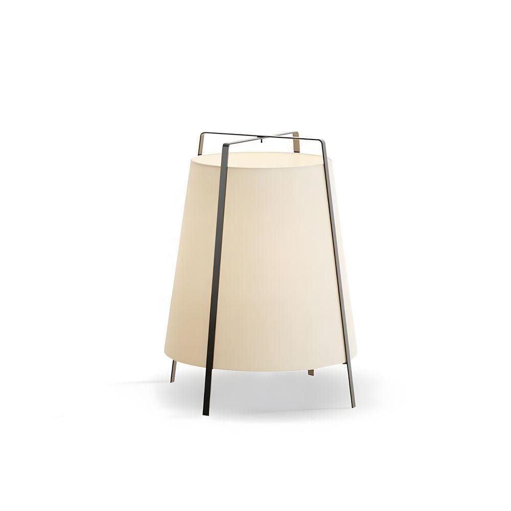Akane Table Lamp - Unique vintage table light for living room, modern design with cream shade and black frame.