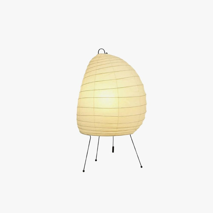 Akari 1N table lamp, a minimal Japandi white lamp with a unique shape and sleek design, perfect for modern interiors.