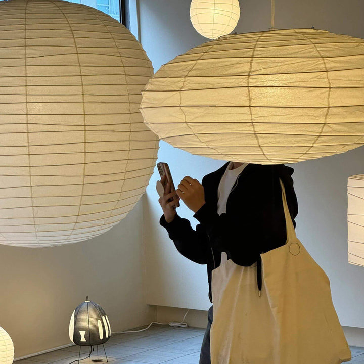 Akari 50EN | 70EN | 95EN Washi Paper Pendant Light | Vinlighting | Vinlighting | Vinlighting