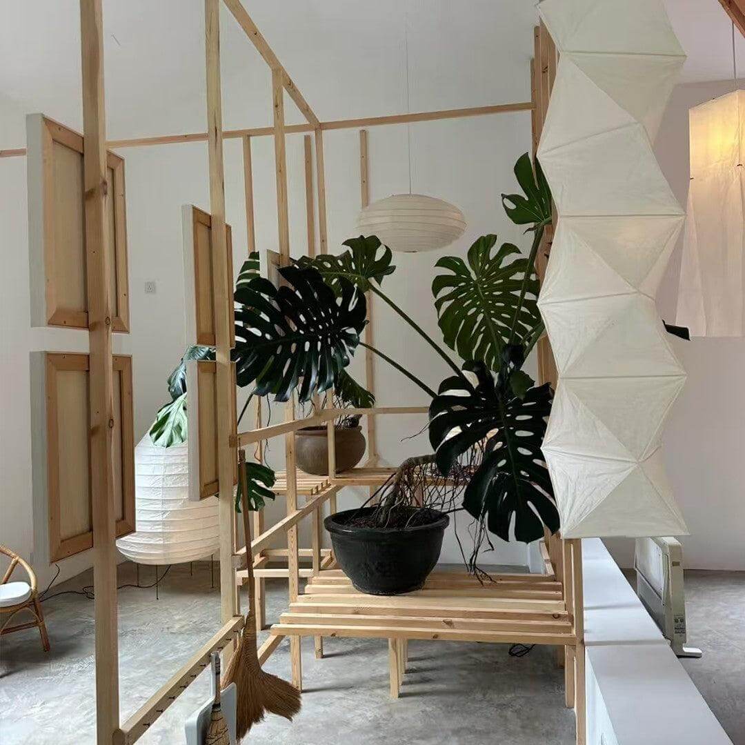 Akari L8 Washi Paper Pendant Light - Modern Hanging Lamp for Hallway | Vinlighting | Vinlighting