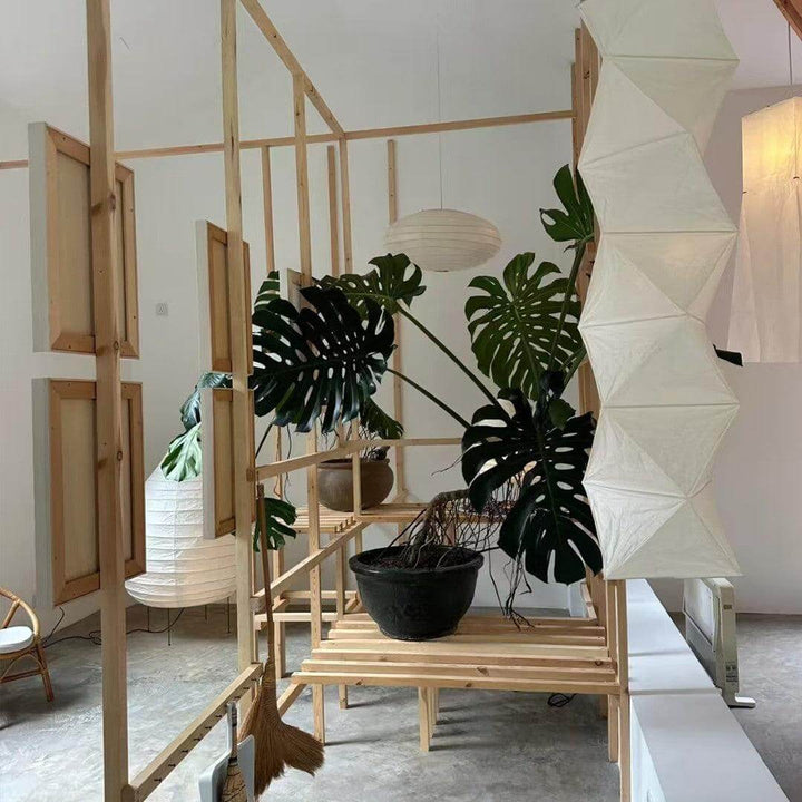 Akari L8 Washi Paper Pendant Light - Modern Hanging Lamp for Hallway | Vinlighting | Vinlighting