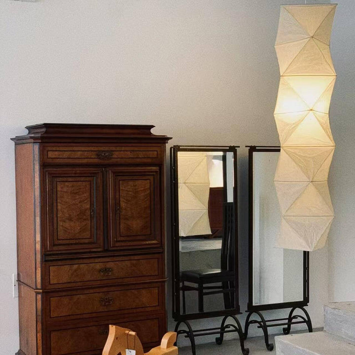 Akari L8 Washi Paper Pendant Light - Modern Hanging Lamp for Hallway | Vinlighting | Vinlighting