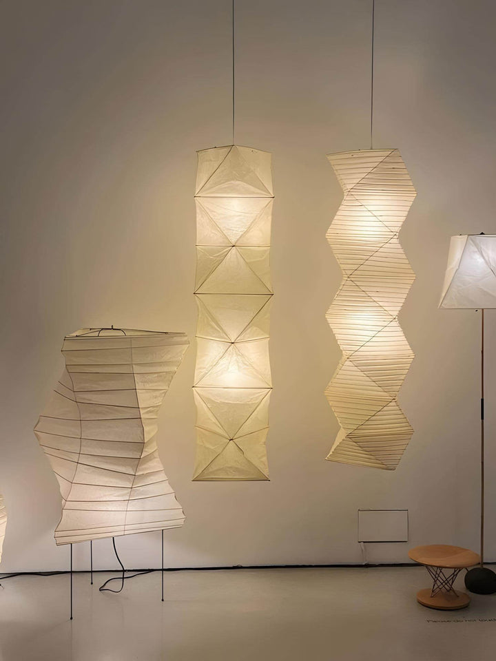 Akari L8 Washi Paper Pendant Light - Modern Hanging Lamp for Hallway | Vinlighting | Vinlighting