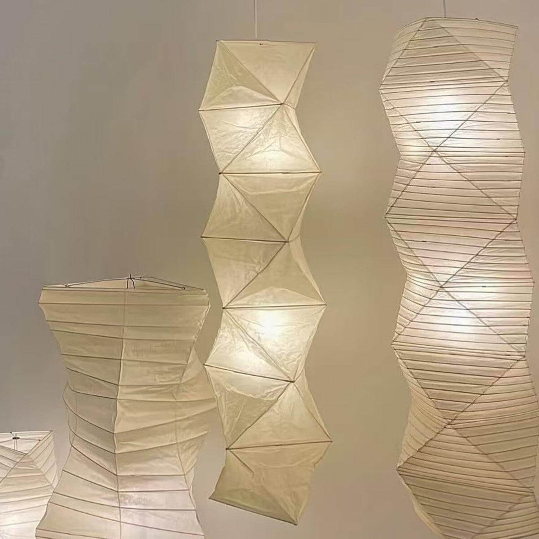 Akari L8 Washi Paper Pendant Light - Modern Hanging Lamp for Hallway | Vinlighting | Vinlighting