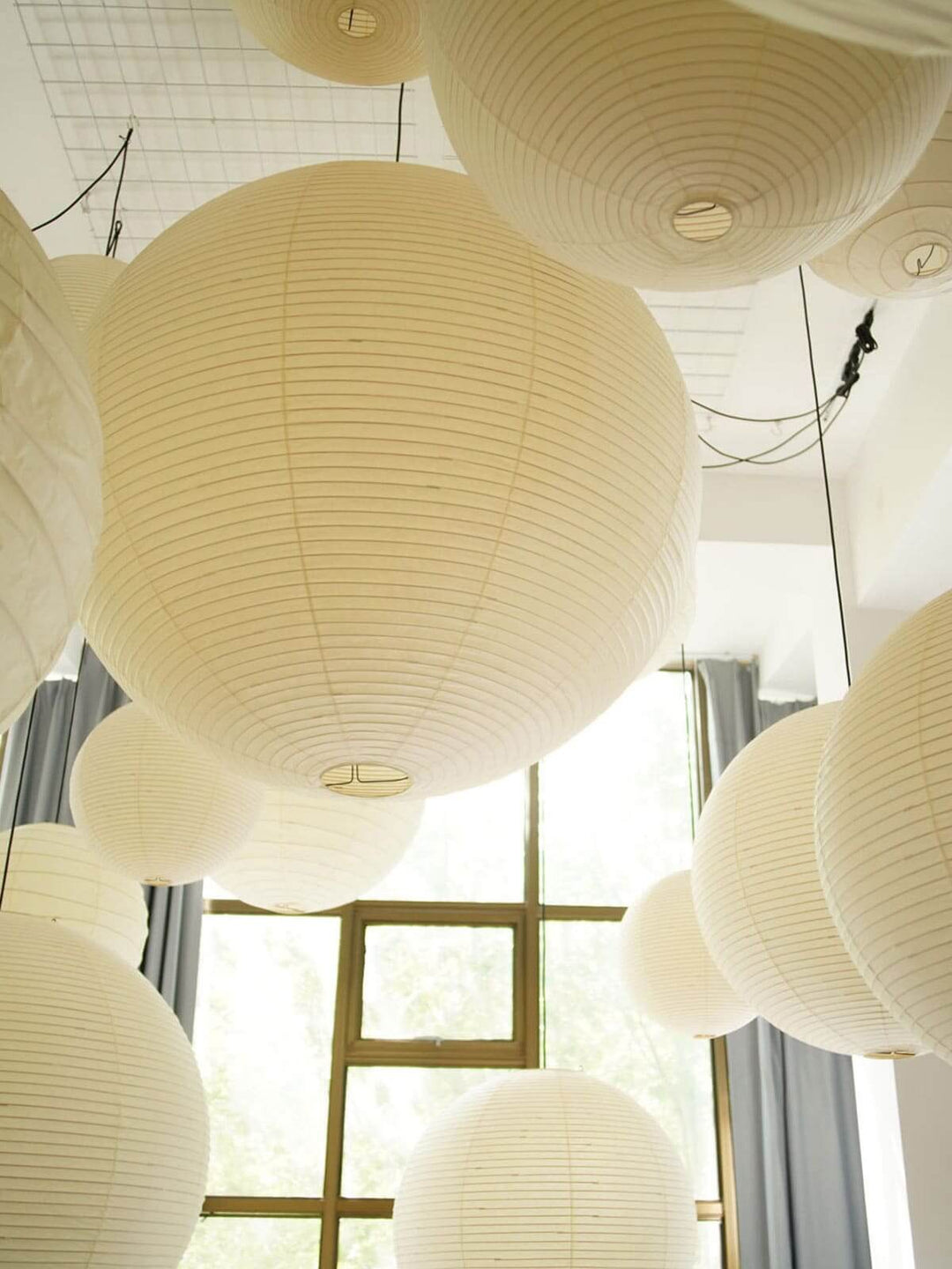 Akari Paper Japanese Lantern Hanging Light | 55A | 75A | 100A | 120A | Vinlighting