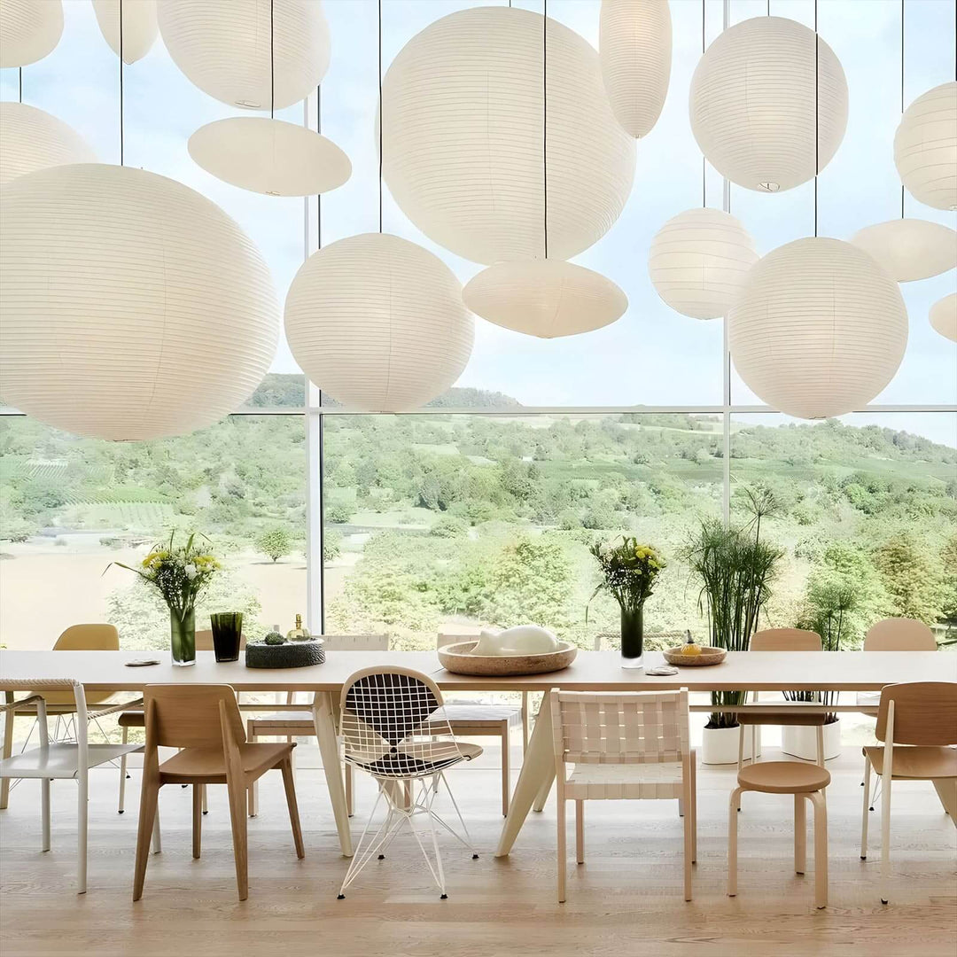 Akari Paper Japanese Lantern Hanging Light | 55A | 75A | 100A | 120A | Vinlighting