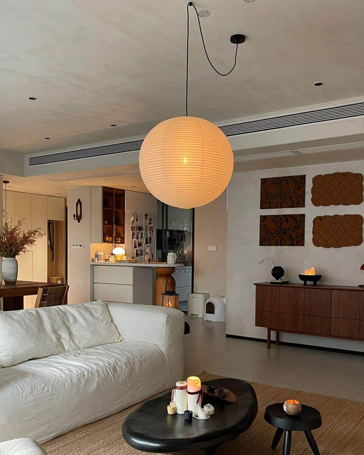 Akari Paper Japanese Lantern Hanging Light | 55A | 75A | 100A | 120A | Vinlighting