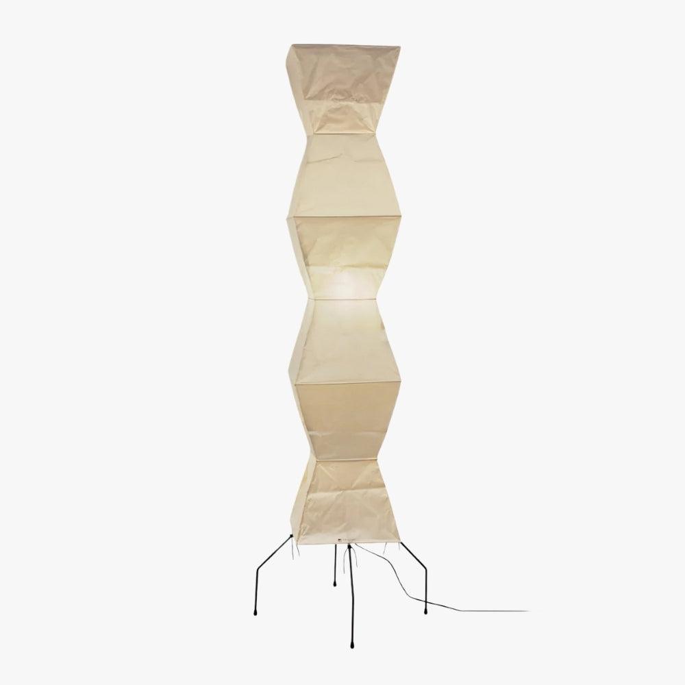 Akari UF4-L9 white rice paper tripod floor lamp, minimalist design, height 188cm, perfect for modern decor.
