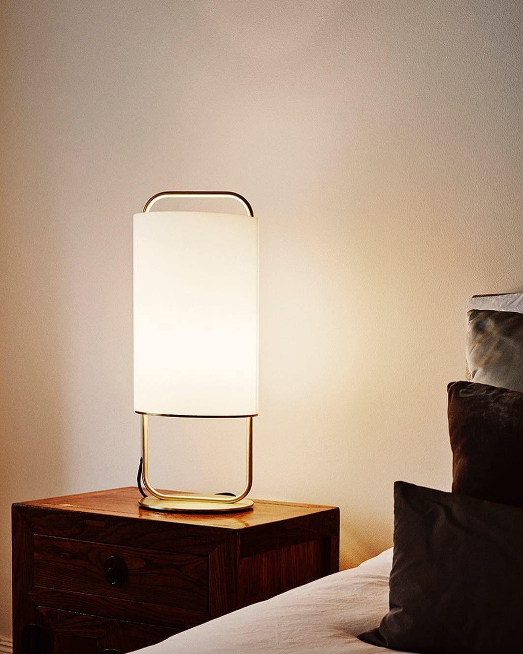 Alistair Table Lamp featuring a white lamp with gold accents, perfect for bedside or Japandi decor.