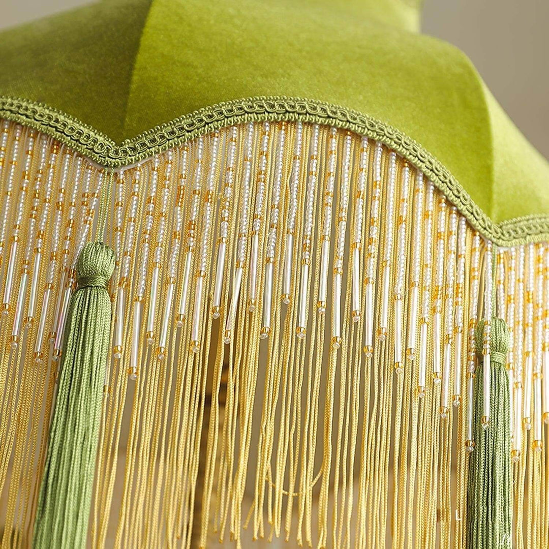 Alora Pendant Light - Contemporary Green Fabric for Living Room