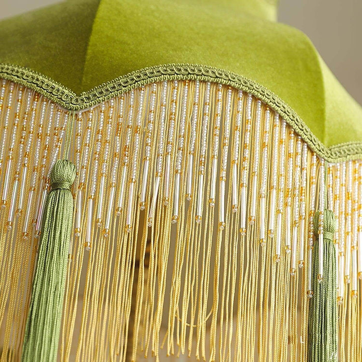 Alora Pendant Light - Contemporary Green Fabric for Living Room