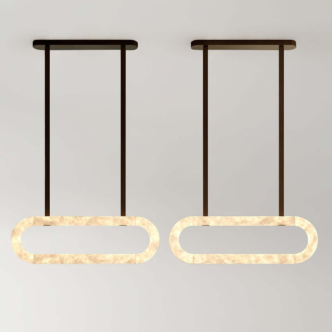 Altina Pendant Light β Minimalist Floating Ring with Alabaster & Brass | Vinlighting | Vinlighting