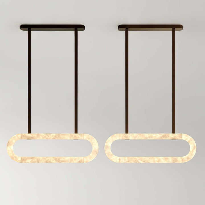 Altina Pendant Light β Minimalist Floating Ring with Alabaster & Brass | Vinlighting | Vinlighting