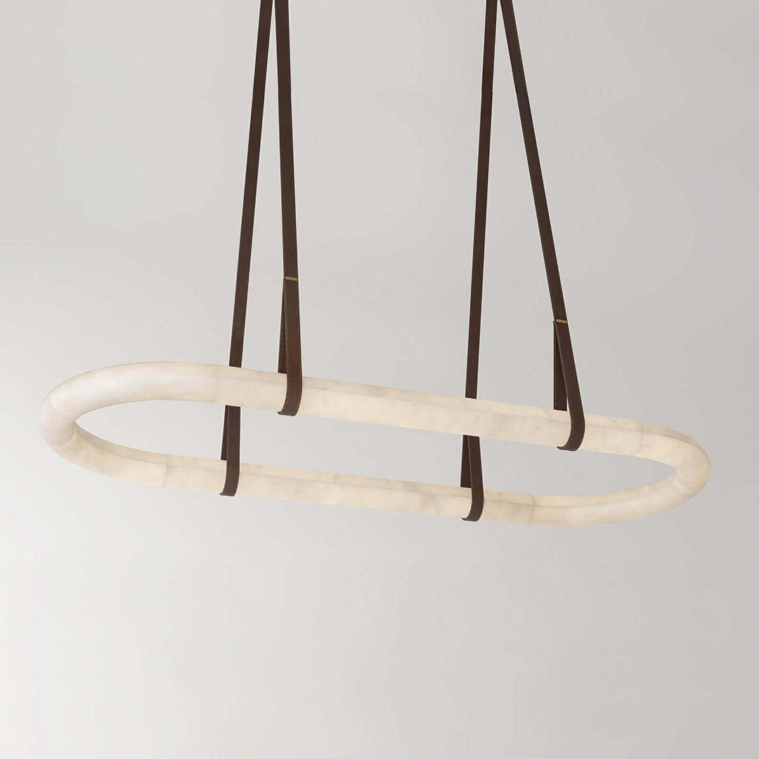 Altina Pendant Light β Minimalist Floating Ring with Alabaster & Brass | Vinlighting | Vinlighting