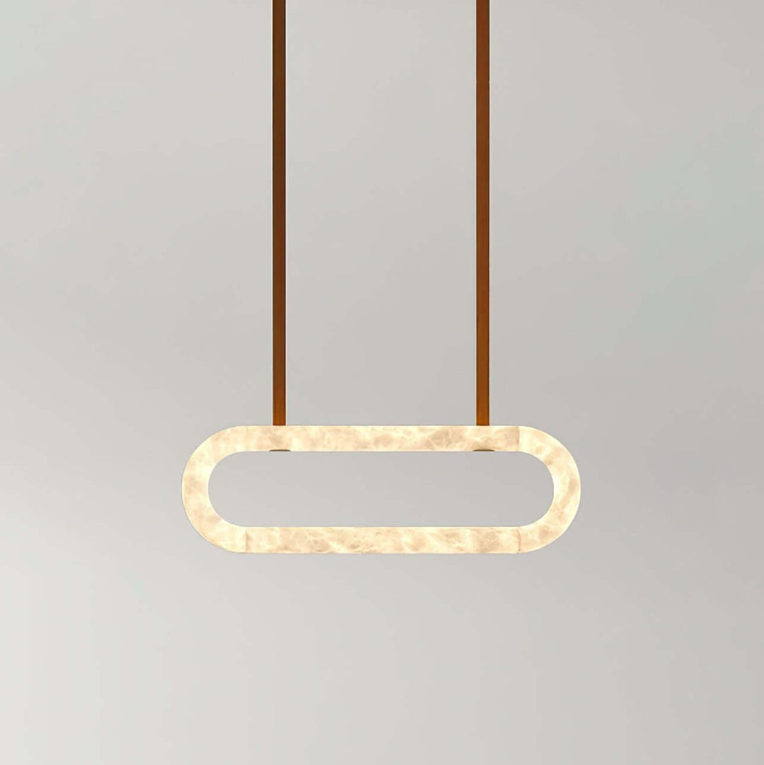 Altina Pendant Light β Minimalist Floating Ring with Alabaster & Brass | Vinlighting | Vinlighting