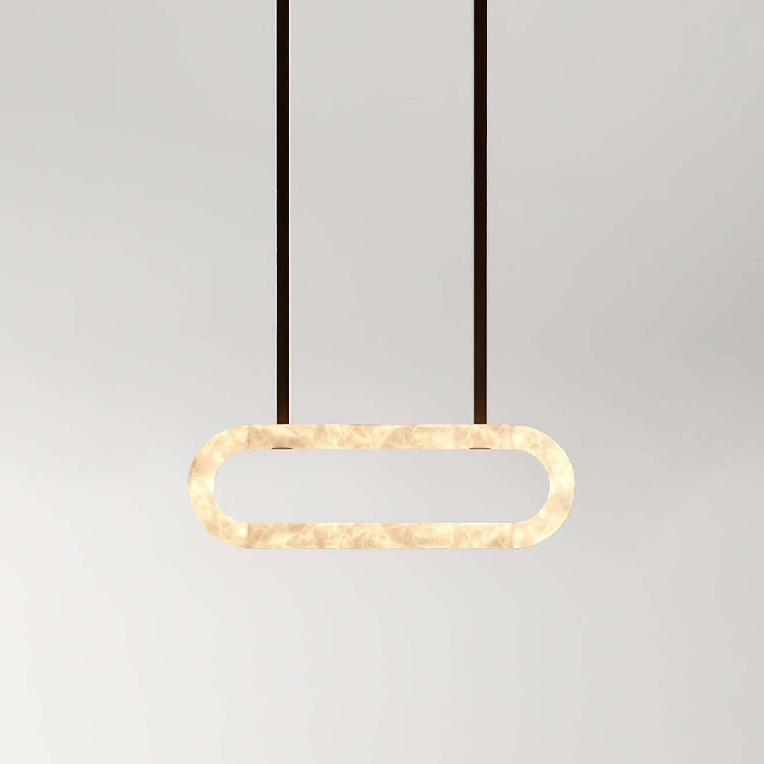 Altina Pendant Light β Minimalist Floating Ring with Alabaster & Brass | Vinlighting | Vinlighting