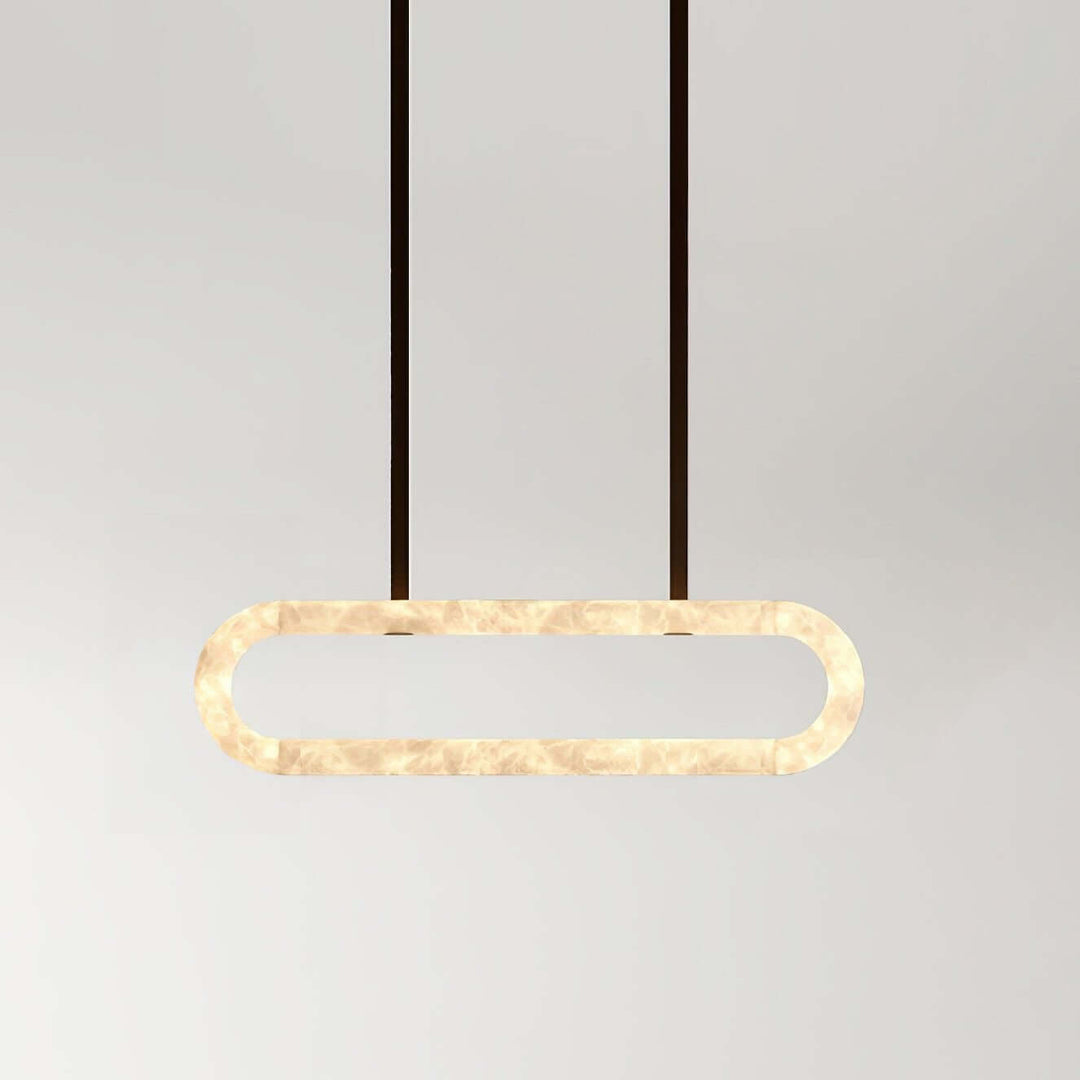 Altina Pendant Light β Minimalist Floating Ring with Alabaster & Brass | Vinlighting | Vinlighting
