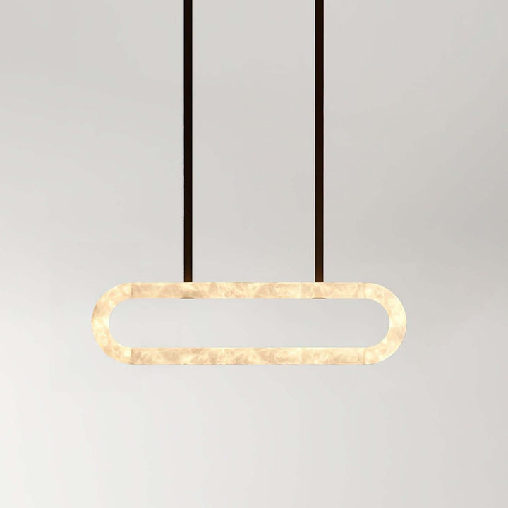 Altina Pendant Light β Minimalist Floating Ring with Alabaster & Brass | Vinlighting | Vinlighting