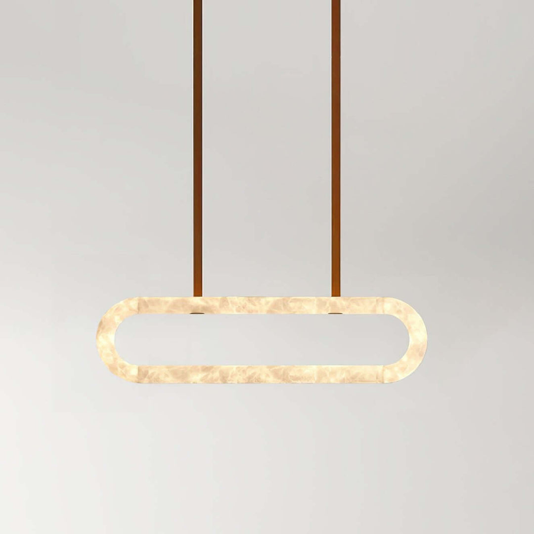 Altina Pendant Light β Minimalist Floating Ring with Alabaster & Brass | Vinlighting | Vinlighting