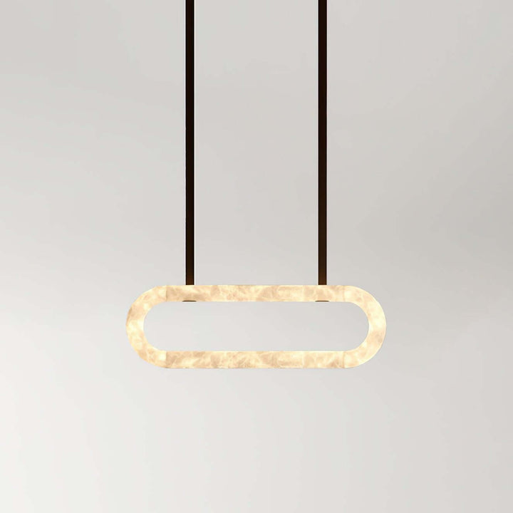 Altina Pendant Light β Minimalist Floating Ring with Alabaster & Brass | Vinlighting | Vinlighting