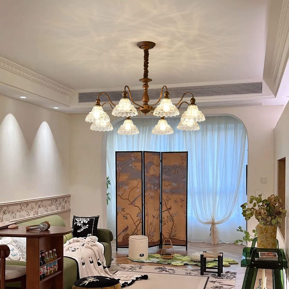 Alto Chandelier โ Vintage Glass Light for Bedroom & Living Room