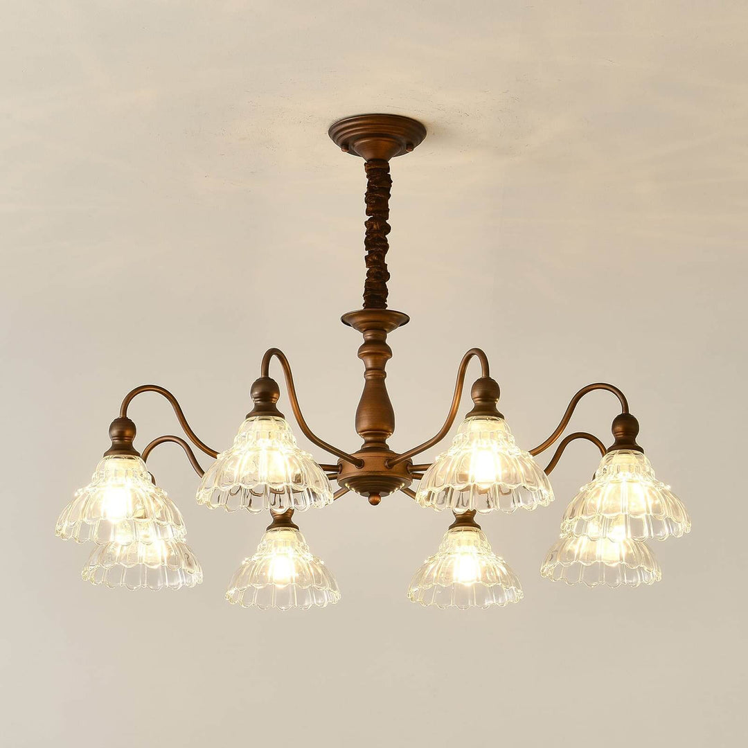 Alto Chandelier โ Vintage Glass Light for Bedroom & Living Room