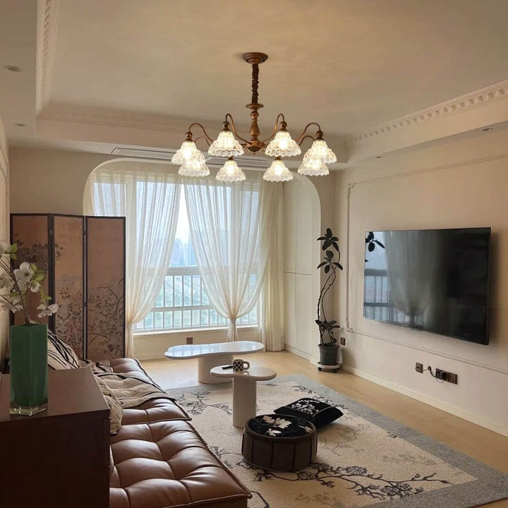 Alto Chandelier โ Vintage Glass Light for Bedroom & Living Room
