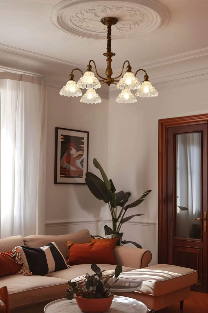 Alto Chandelier โ Vintage Glass Light for Bedroom & Living Room