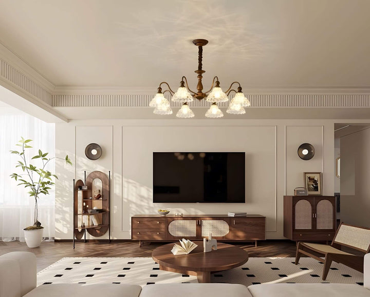 Alto Chandelier โ Vintage Glass Light for Bedroom & Living Room