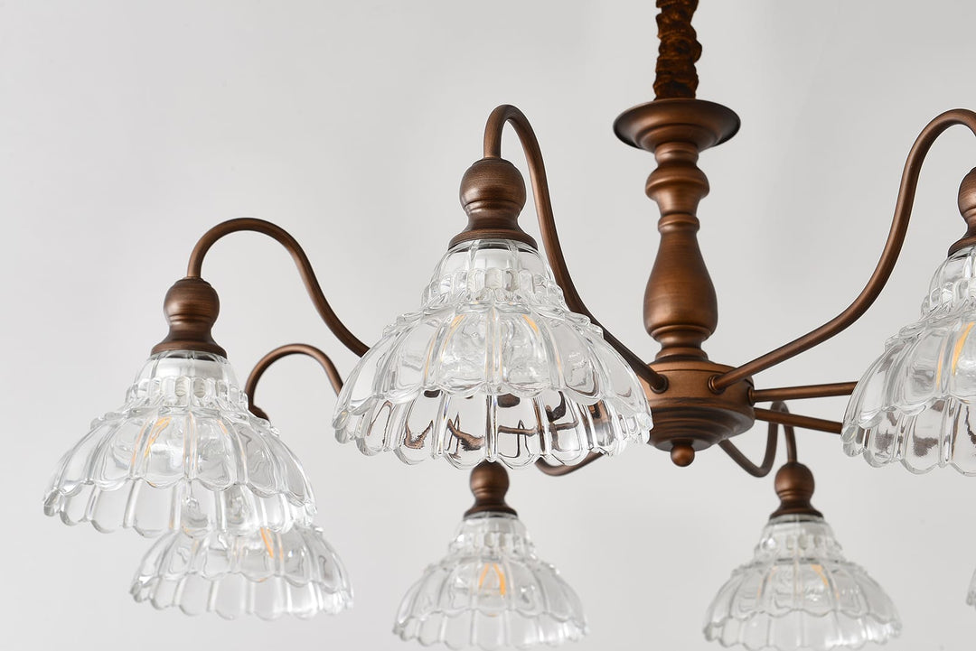 Alto Chandelier โ Vintage Glass Light for Bedroom & Living Room