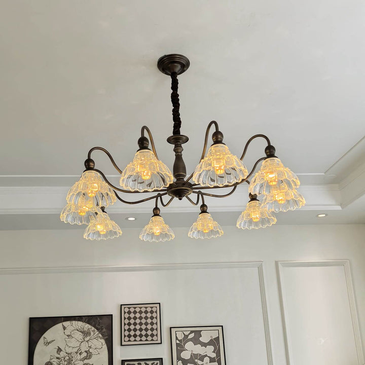 Alto Chandelier โ Vintage Glass Light for Bedroom & Living Room