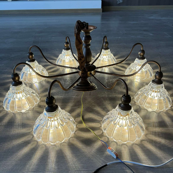 Alto Chandelier โ Vintage Glass Light for Bedroom & Living Room