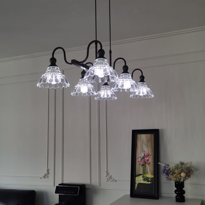 Alto Chandelier โ Vintage Glass Light for Bedroom & Living Room