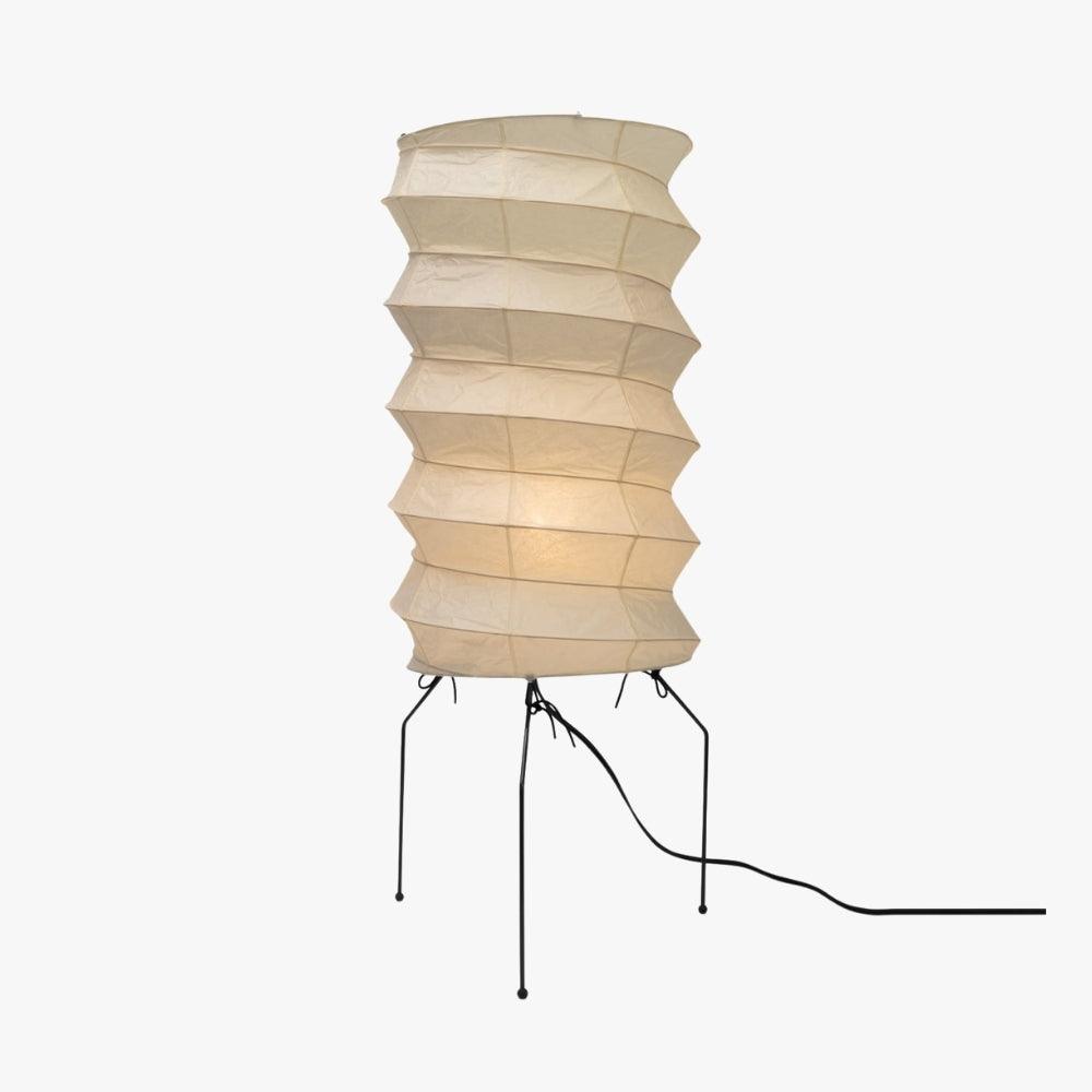 Washi Paper UF2-31N tripod table lamp featuring a modern Japandi design, perfect for contemporary living room decor.