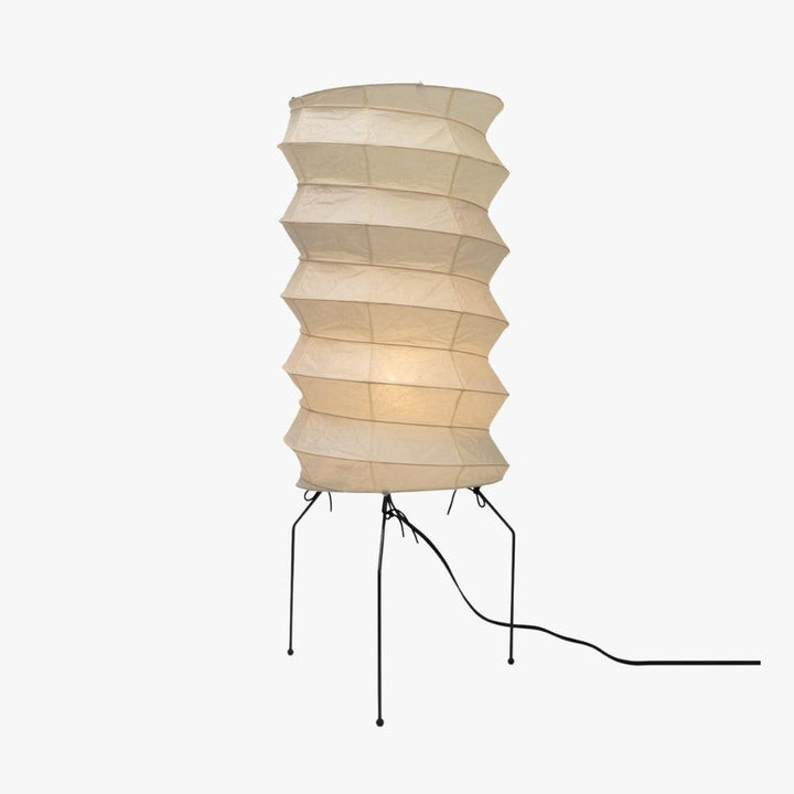 Washi Paper UF2-31N tripod table lamp featuring a modern Japandi design, perfect for contemporary living room decor.