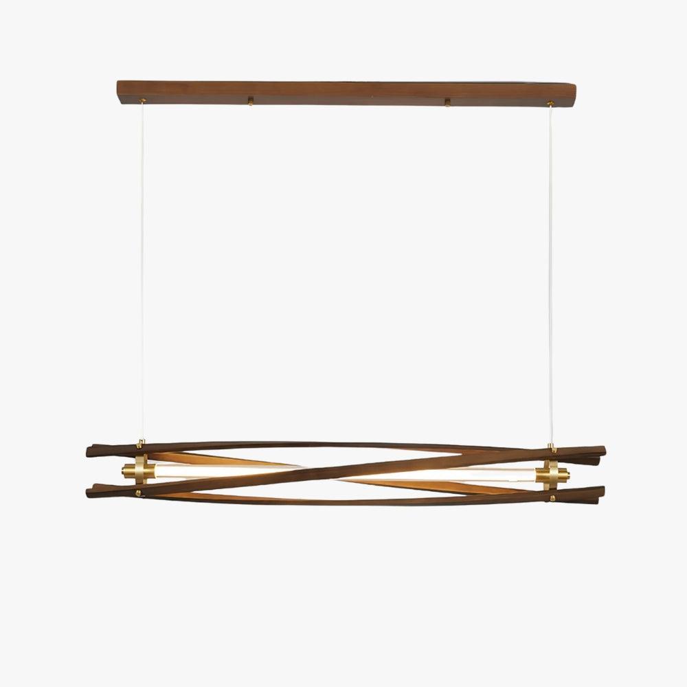 Axis Wood Chandelier – Modern Elegance with Organic Wooden Design