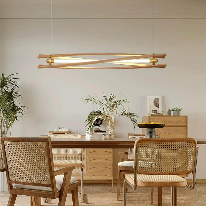 Axis Wood Chandelier – Modern Elegance with Organic Wooden Design | Vinlighting | Vinlighting