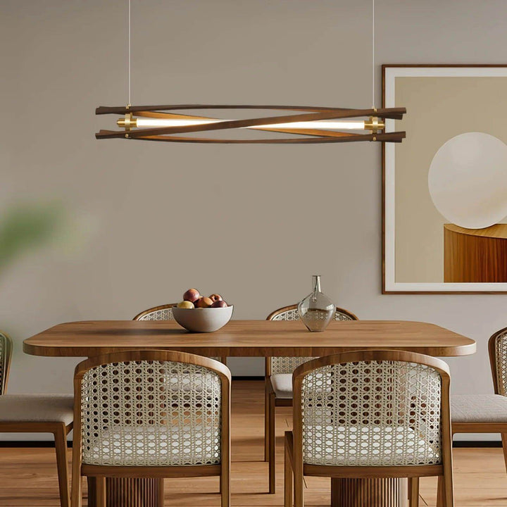 Axis Wood Chandelier – Modern Elegance with Organic Wooden Design | Vinlighting | Vinlighting