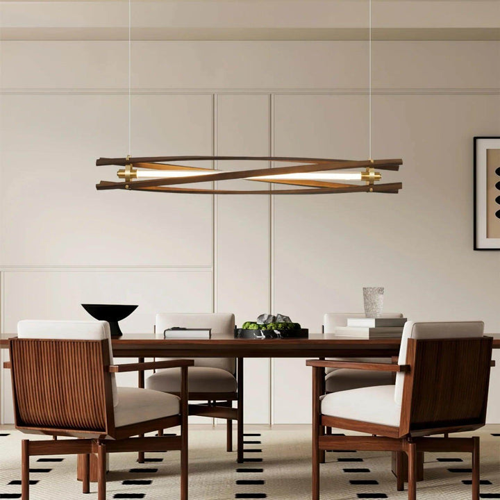Axis Wood Chandelier – Modern Elegance with Organic Wooden Design | Vinlighting | Vinlighting