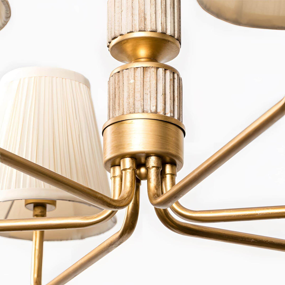 Beasley Chandelier – Elegant Wrought Iron & Fabric Drum Shade | Vinlighting | Vinlighting