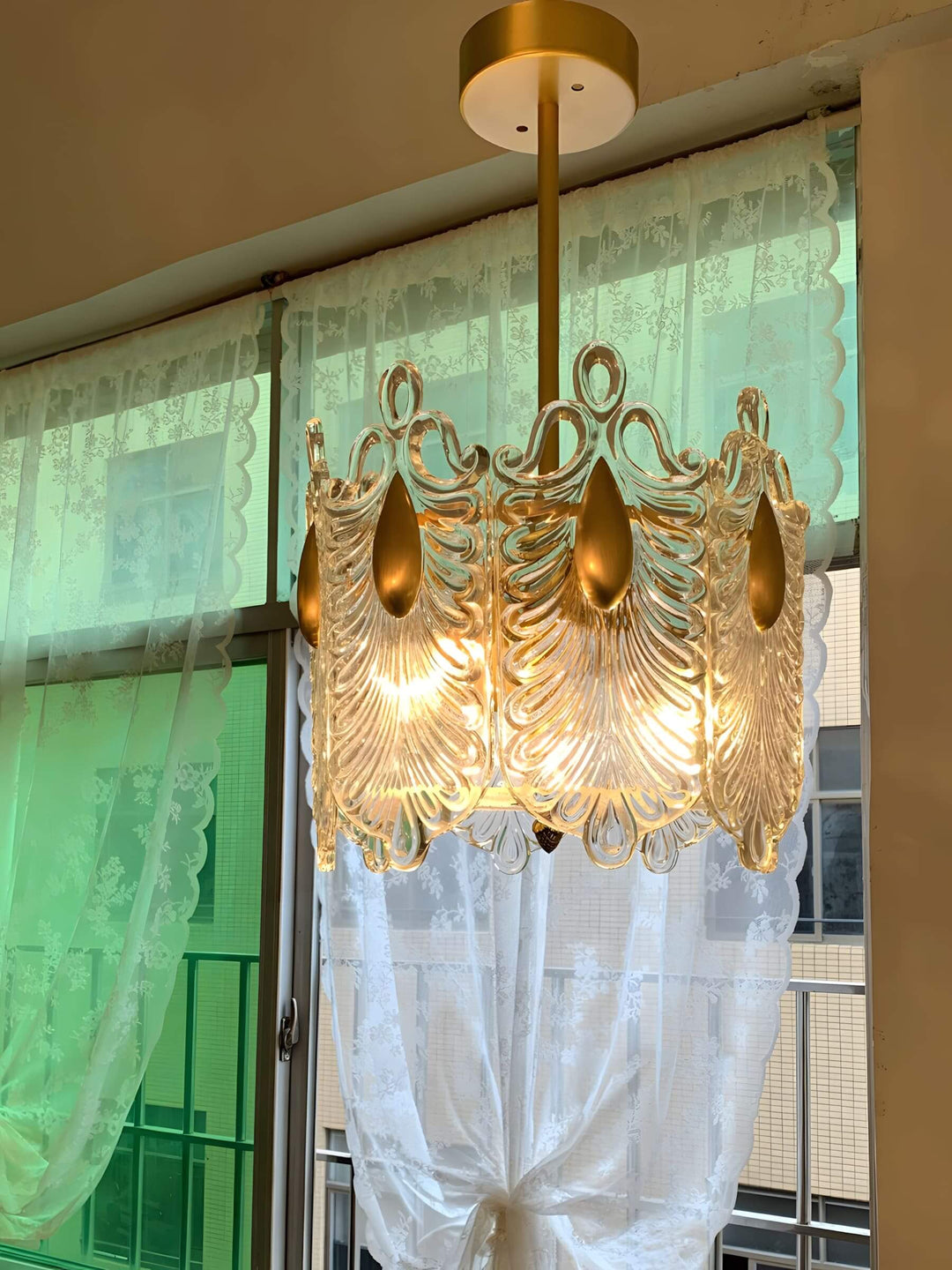 Calyra Chandelier - Modern Brass & Crystal Glass Lighting Fixture