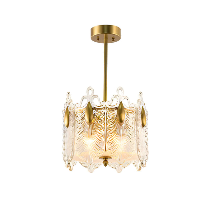 Calyra Chandelier - Modern Brass & Crystal Glass Lighting Fixture