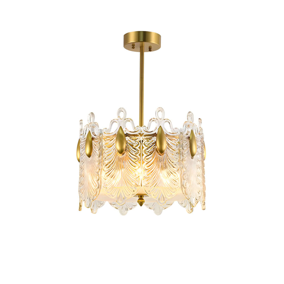 Calyra Chandelier - Modern Brass & Crystal Glass Lighting Fixture