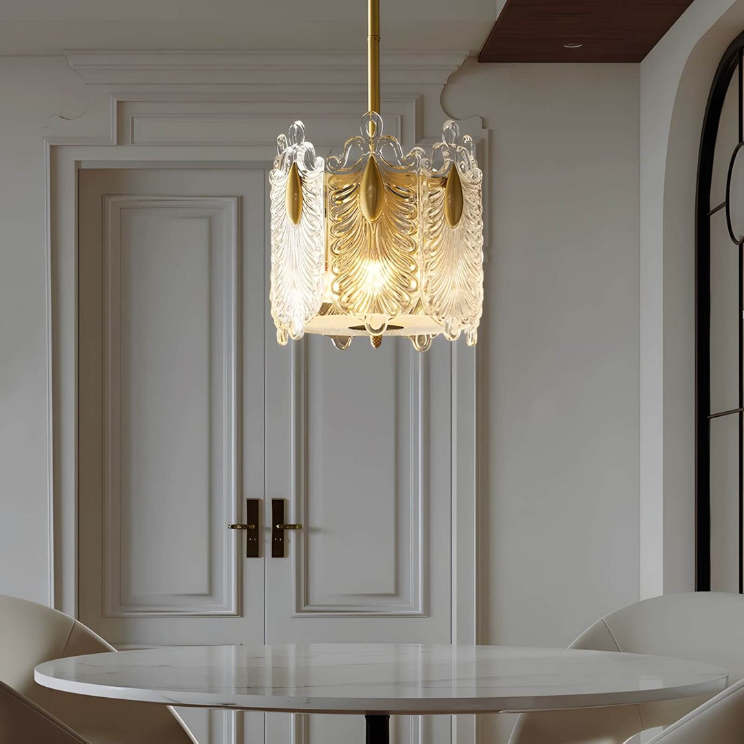 Calyra Chandelier - Modern Brass & Crystal Glass Lighting Fixture