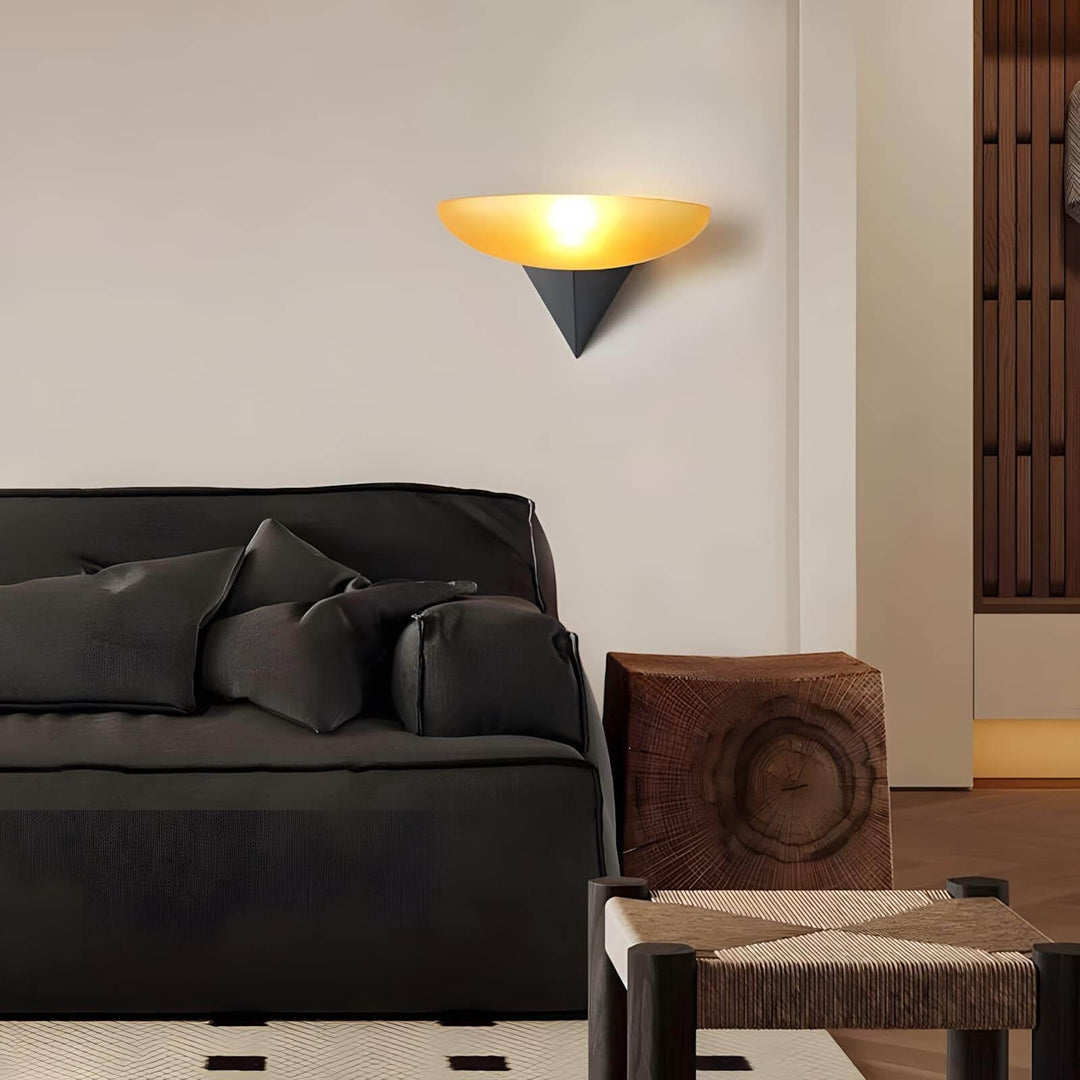 Carlo Wall Sconce โ Vintage Frosted Glass & Black Iron Wall Lamp | Vinlighting | Vinlighting