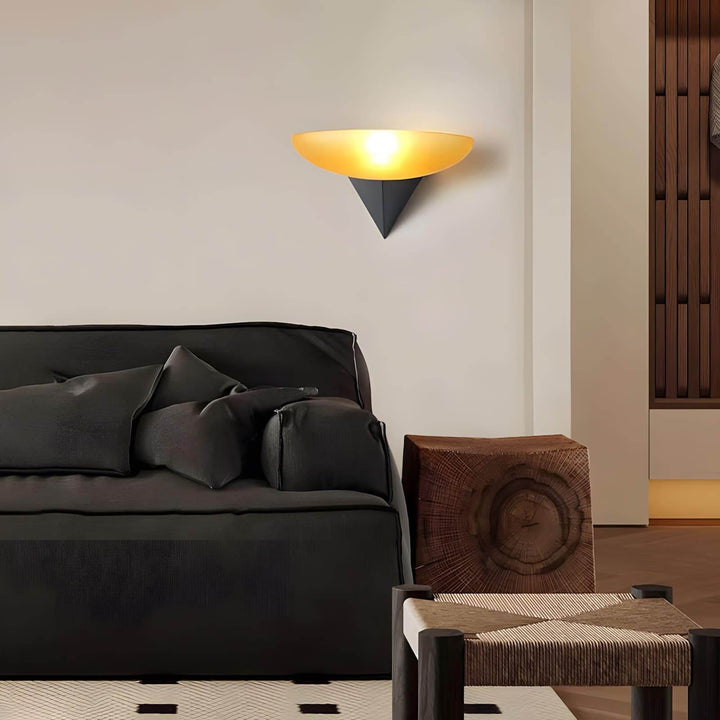 Carlo Wall Sconce โ Vintage Frosted Glass & Black Iron Wall Lamp | Vinlighting | Vinlighting