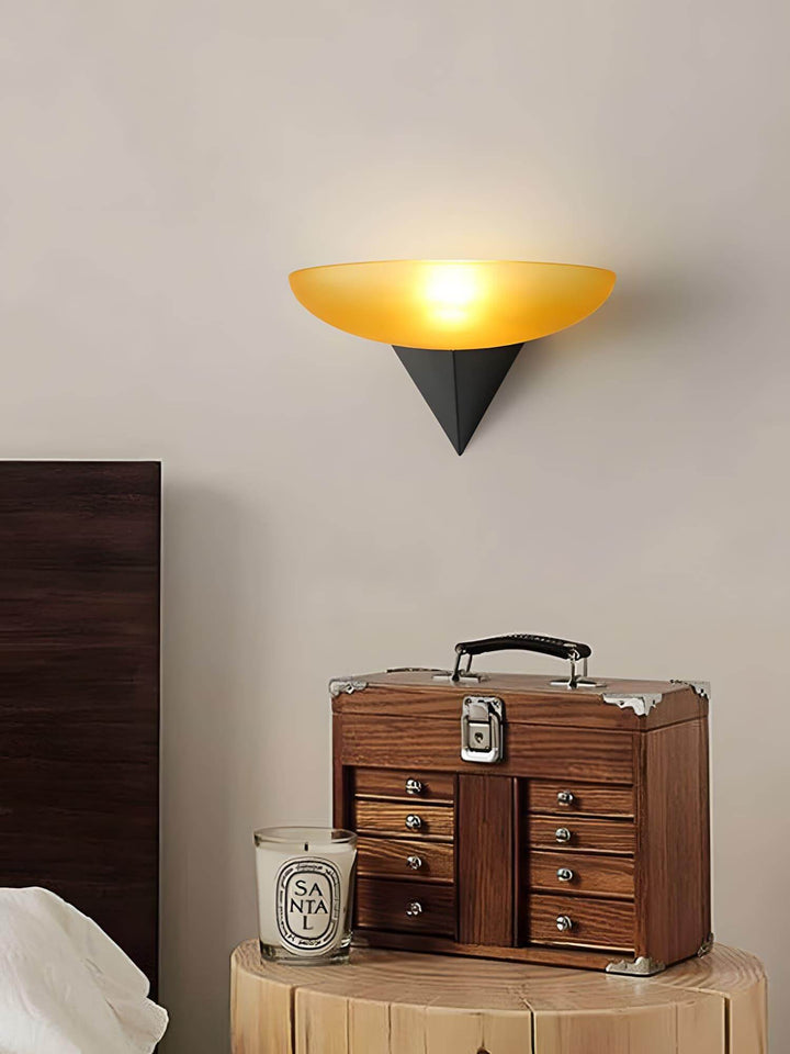 Carlo Wall Sconce โ Vintage Frosted Glass & Black Iron Wall Lamp | Vinlighting | Vinlighting