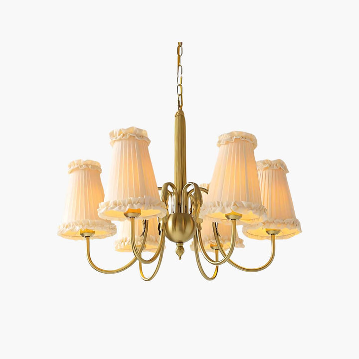 Cielia Chandelier - Contemporary Fabric Shade for Living Room
